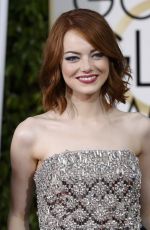 EMMA STONE at 2015 Golden Globe Awards in Beverly Hills