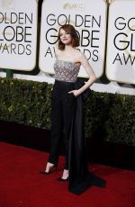 EMMA STONE at 2015 Golden Globe Awards in Beverly Hills