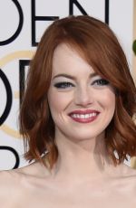EMMA STONE at 2015 Golden Globe Awards in Beverly Hills