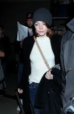 EMMA STONE at LAX Airport in Los Angeles