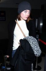 EMMA STONE at LAX Airport in Los Angeles