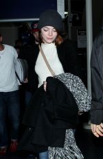 EMMA STONE at LAX Airport in Los Angeles