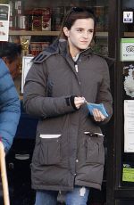 EMMA WATSON Leaves a Coffee Shop in London