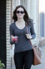 EMMY ROSSUM and a Friend at a Cafe in Venice