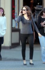 EMMY ROSSUM and a Friend at a Cafe in Venice