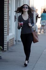 EMMY ROSSUM and a Friend at a Cafe in Venice