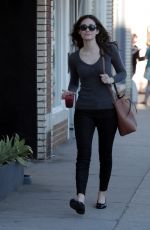 EMMY ROSSUM and a Friend at a Cafe in Venice