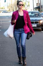 EMMY ROSSUM in Jeans Out and About in Beverly Hills