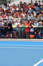 EUGENIE BOUCHARD at Practice Session in Melbourne