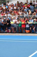 EUGENIE BOUCHARD at Practice Session in Melbourne