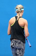 EUGENIE BOUCHARD at Practice Session in Melbourne