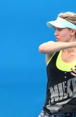 EUGENIE BOUCHARD at Practice Session in Melbourne