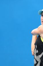 EUGENIE BOUCHARD at Practice Session in Melbourne