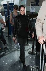 FELICITY JONES Arrives at Los Angeles International Airport 0701