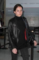 FELICITY JONES Arrives at Los Angeles International Airport 0701