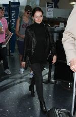 FELICITY JONES Arrives at Los Angeles International Airport 0701