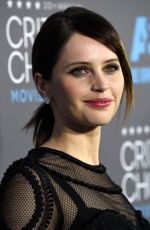 FELICITY JONES at 2015 Critics Choice Movie Awards in Los Angeles