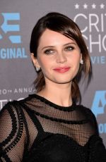 FELICITY JONES at 2015 Critics Choice Movie Awards in Los Angeles