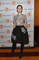 FELICITY JONES at 2015 Film Comment Luncheon in New York