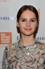 FELICITY JONES at 2015 Film Comment Luncheon in New York