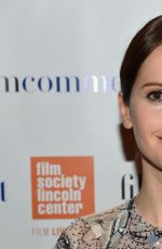 FELICITY JONES at 2015 Film Comment Luncheon in New York
