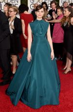 FELICITY JONES at 2015 Golden Globe Awards in Beverly Hills