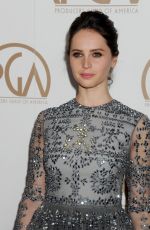 FELICITY JONES at 2015 Producers Guild Awards in Los Angeles