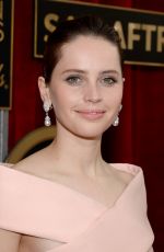 FELICITY JONES at 2015 Screen Actor Guild Awards in Los Angeles