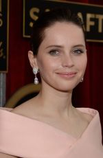 FELICITY JONES at 2015 Screen Actor Guild Awards in Los Angeles