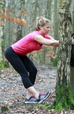 GEMMA ATKINSON Working Out in Forest in Essex
