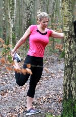 GEMMA ATKINSON Working Out in Forest in Essex