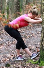 GEMMA ATKINSON Working Out in Forest in Essex