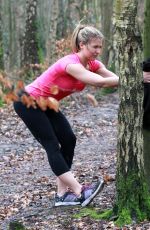 GEMMA ATKINSON Working Out in Forest in Essex