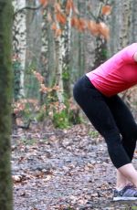 GEMMA ATKINSON Working Out in Forest in Essex