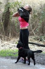 GEMMA ATKINSON Working Out in Forest in Essex