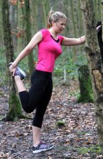 GEMMA ATKINSON Working Out in Forest in Essex