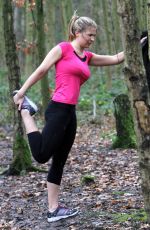 GEMMA ATKINSON Working Out in Forest in Essex