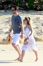 GEORGIE THOMPSON on Honeymoon on the Beach in Caribbean