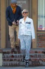 GWEN STEFANI Leaves an Acupuncture Session in Los Angeles