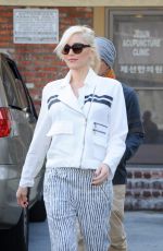 GWEN STEFANI Leaves an Acupuncture Session in Los Angeles