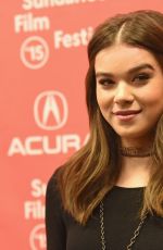 HAILEE STEINFELD at Ten Thousand Saints Premiere at 2015 Sundance Film Festival