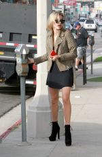 HAILEY BALDWIN in Short Skir Out in West Hollywood 2201