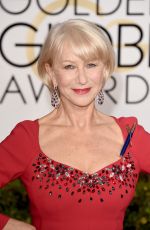 HELEN MIRREN at 2015 Golden Globe Awards in Beverly Hills