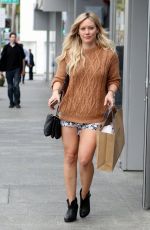 HILARY DUFF in Shorts Out Shopping in Beverly Hills 2601