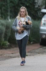 HILARY DUFF Walks Her Dog Out in Beverly Hills 2101