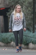 HILARY DUFF Walks Her Dog Out in Beverly Hills 2101