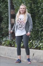 HILARY DUFF Walks Her Dog Out in Beverly Hills 2101