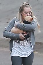 HILARY DUFF Walks Her Dog Out in Beverly Hills 2101