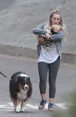 HILARY DUFF Walks Her Dog Out in Beverly Hills 2101