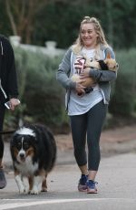 HILARY DUFF Walks Her Dog Out in Beverly Hills 2101